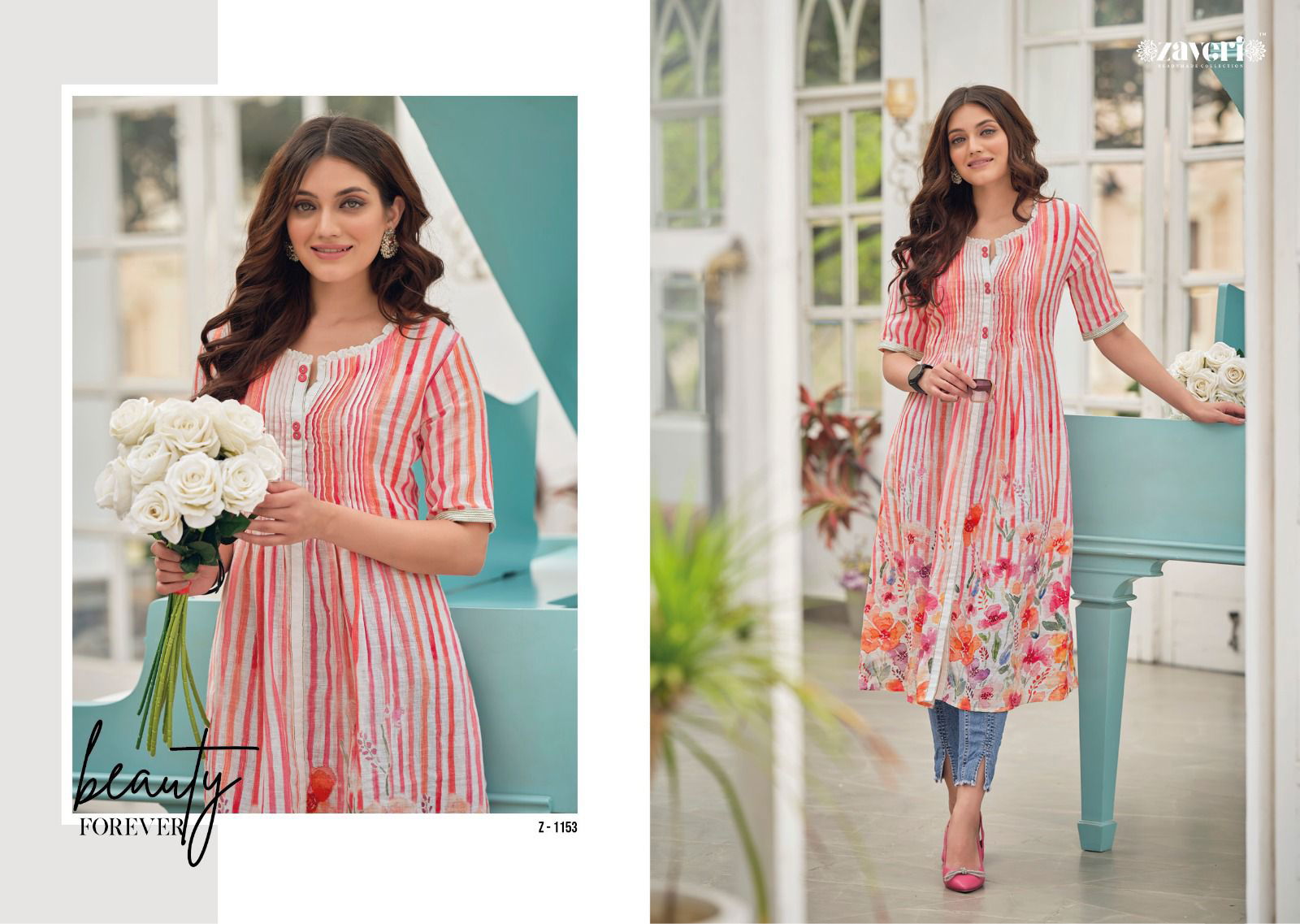 Queen By Zaveri Printed Kurtis Catalog
